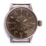 Mid-20th century Third Reich Luftwaffe observers watch, lacking leather straps, made by Lange &