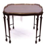 Gillows - a fine quality late 19th century mahogany silver table of shaped square design, having