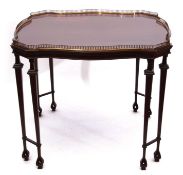 Gillows - a fine quality late 19th century mahogany silver table of shaped square design, having