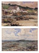 Frederick Stuart Richardson, RI, RWS, RWA, ROI (1855-1934) Moorland scene watercolour, signed