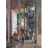 AR Leonard Russell Squirrell, RERWS (1893-1979) Figures in the interior of Coventry Cathedral