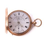 First quarter of 20th century hallmarked 9ct gold cased hunter pocket watch, S Alexander & Son