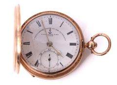 First quarter of 20th century hallmarked 9ct gold cased hunter pocket watch, S Alexander & Son