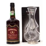 Ferreira Vintage Character Port, 1 bottle, together with an Enigme glass decanter in box (2)