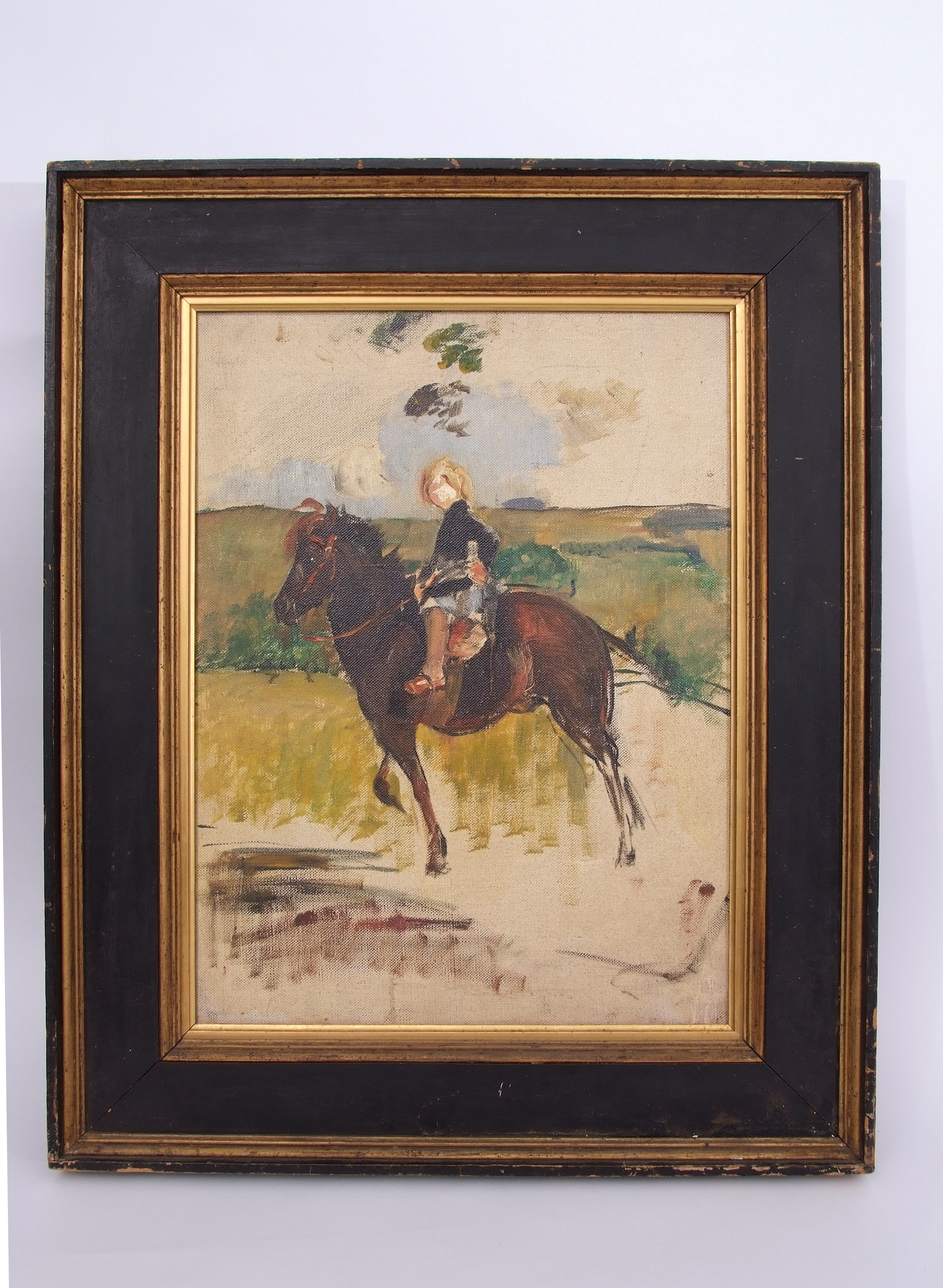 Annie Louisa Swynnerton (1844-1933) Miss Elizabeth Williamson on a Pony oil on canvas, 53 x 39cm