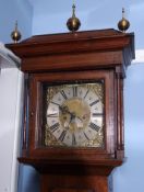 Thomas Smith Macclesfield - 18th century oak 8-day longcase clock, the 10ins square brass dial