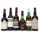 Williams & Herbert Dry Sack Sherry (in hessian sack), 1 bottle, Bustamente Amontillado, 1 bottle,