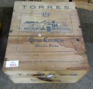 Torres Grand Coronas Mas La Plana Reserva 1988, 6 bottles in a sealed wooden case