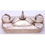 George VI Asprey & Co novelty table lighter in the form of a domed rectangular tray with two