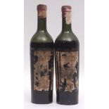 Chateau *ru*rd Larose 1914, and Chateau *ruaud?, early 20th century (both these bottles may be