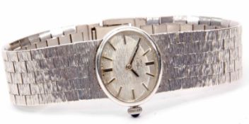 Third quarter of 20th century silver cased ladies wrist watch, Rotary, the Swiss 17-jewel movement