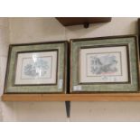 TWO GOOD QUALITY FRAMED PRINTS OF THE RAFFLES HOTEL