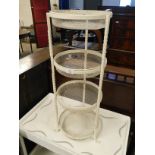 METAL FRAMED FOUR TIER WIRE WORK STAND