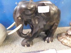 LARGE EBONY ELEPHANT