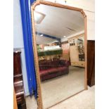 EXTREMELY LARGE 19TH CENTURY GILT FRAMED OVERMANTEL MIRROR 145CM WIDE X 210CM HIGH
