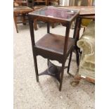 MAHOGANY TWO TIER SQUARE WASH STAND