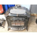 GLOSS CAST IRON ENAMEL SINGLE DOOR WOODBURNING STOVE