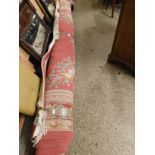 EXTREMELY LARGE CHINESE THICK PILE WOOL CARPET WITH RED GROUND AND FLORAL DESIGN