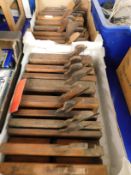 TWO BOXES OF MIXED VINTAGE WOODWORKING MOULDING PLANES