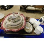 DOULTON HARVEST WARE JUG, MYOTT ROYAL MAIL TWO-HANDLED TUREEN, WASH BOWL ETC