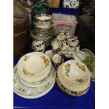 MIXED LOT OF TEA WARES, FLORAL DECORATED TEA WARES ETC