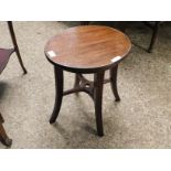 SMALL MAHOGANY OVAL TOPPED SIDE TABLE CONVERTED FROM A PIANO STOOL