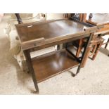 OAK FRAMED TWO TIER TEA TROLLEY