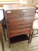 EDWARDIAN MAHOGANY FRAMED DROP FRONTED MUSIC CABINET