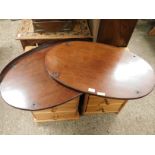 TWO MAHOGANY CIRCULAR TOPS, POSSIBLY FOR AN ETAGERE