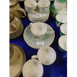 PART SET OF VILLEROY & BOCH BASKET CUPS AND SAUCERS