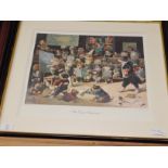 CARICATURE FRAMED PRINT ENTITLED "THE DOGS ACADEMY"
