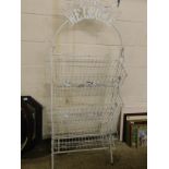 GOOD QUALITY WHITE METAL WIRE WORK THREE TIER VEGETABLE STAND
