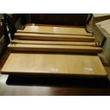 BEECHWOOD FRAMED SQUARE TOP KITCHEN TABLE WITH FOUR SQUARE LEGS (DISMANTLED)