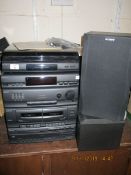 SONY STACK SYSTEM MODEL LBT-A195 TOGETHER WITH TWO SPEAKERS