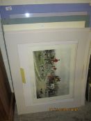 GROUP OF MIXED UNFRAMED HUNTING PRINTS, PICTURES ETC