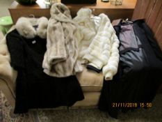 AUSTIN REED GENTS JACKET, TWO FAUX FUR LADIES JACKETS AND ONE OTHER (4)