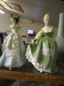 ROYAL DOULTON FIGURE “FAIR LADY”, HN2193 TOGETHER WITH A DOULTON FIGURE “LAURA” HN2960 (2)