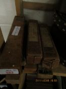 WOODEN BOXES CONTAINING MIXED CUT-THROAT BLADES