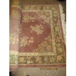 GOOD QUALITY CHINESE THICK PILE WOOL CARPET WITH FLORAL BORDERS