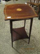 EDWARDIAN MAHOGANY TWO TIER OCCASIONAL TABLE WITH INLAID DETAIL