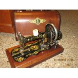 OAK DOME CASED SINGER SEWING MACHINE