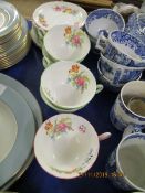 MIXED SHELLEY CUPS AND SAUCERS ETC