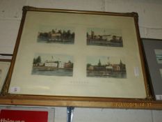 GILT FRAMED COLOURED PRINT “BOATING”