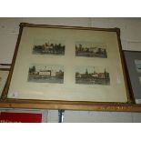 GILT FRAMED COLOURED PRINT “BOATING”