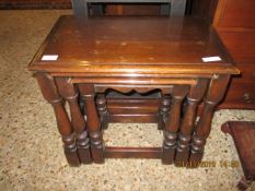 OAK NEST OF THREE TABLES