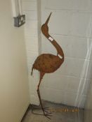 TIN GARDEN ORNAMENT OF A STORK