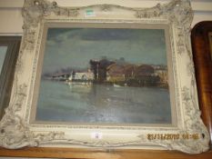 GOOD QUALITY FRAMED OIL BY GEOFFREY CHATTEN