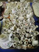 LARGE TRAY OF MIXED CRESTED WARES