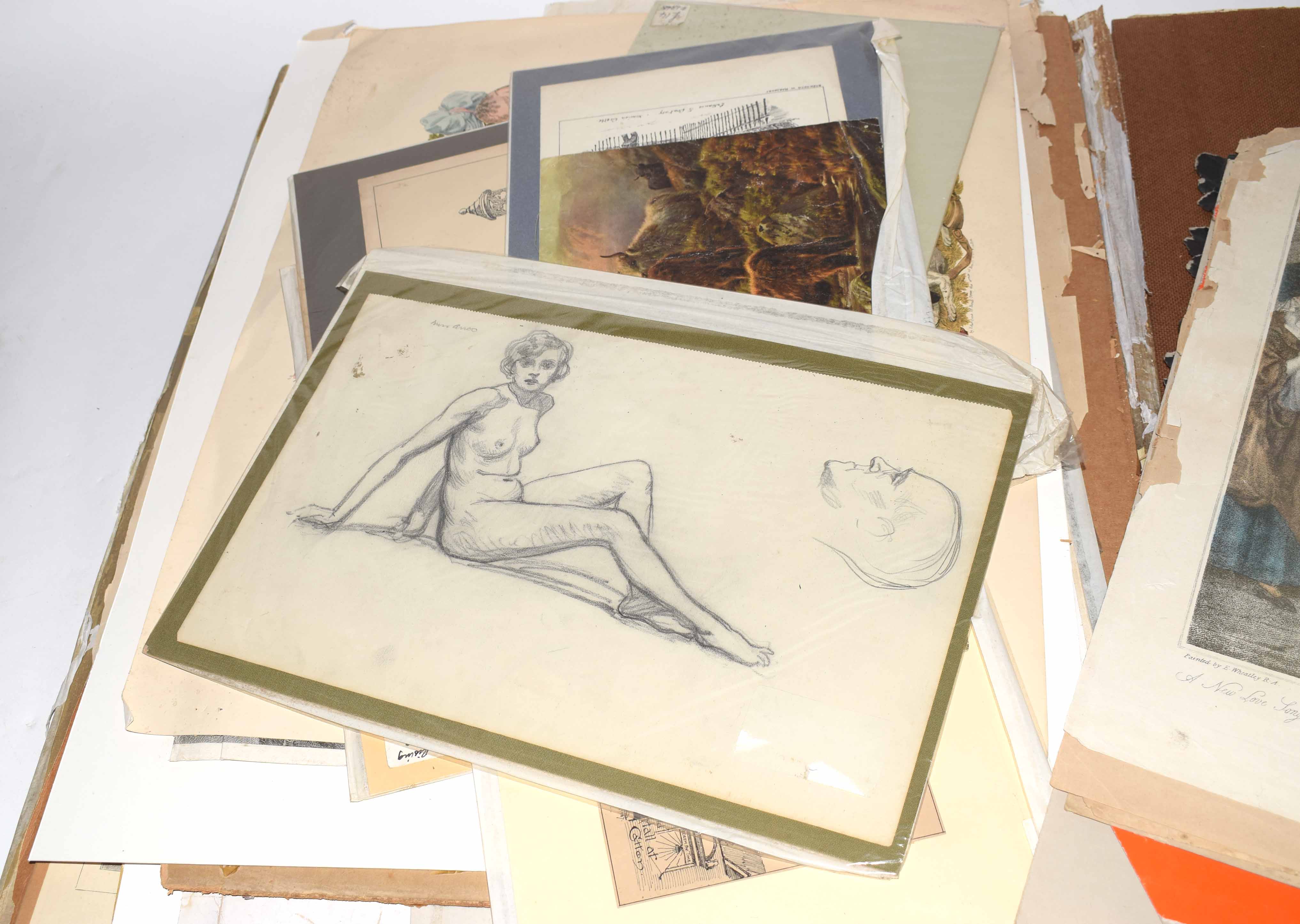 Large folder of assorted prints, drawing, watercolours etc - Image 3 of 5
