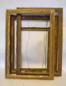 Group of four Victorian and later gilt gesso/swept picture frames, assorted sizes (4)